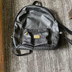 Michael Kors Black Textured Backpack